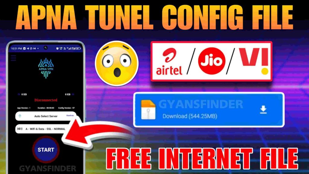 Apna Tunnel VPN: Free Internet का “King” – 2025 की सम्पूर्ण गाइड 1 Apna Tunnel Config File Free Internet Vpn